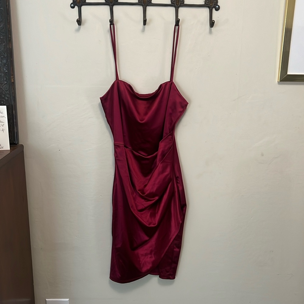 Windsors Red Satin cocktail dress size small